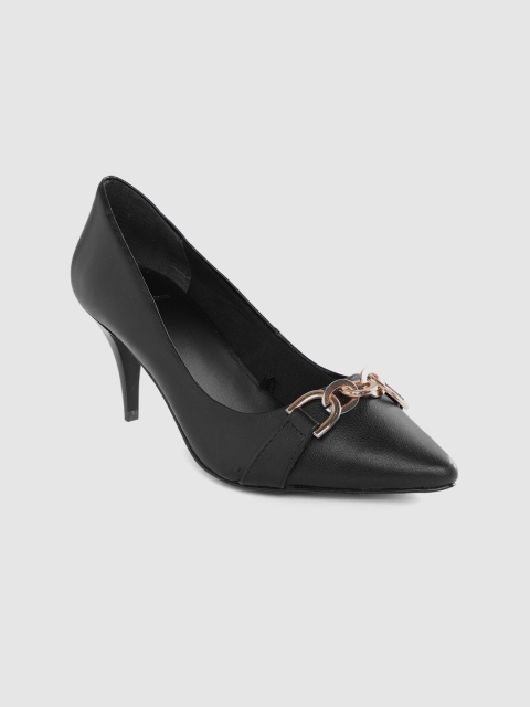 

Carlton London Women Black Solid Pumps