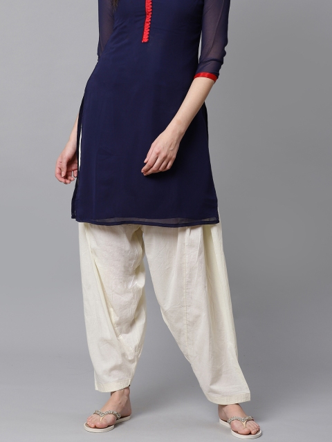 

Kifahari Salwar Women Off-White Solid Salwar