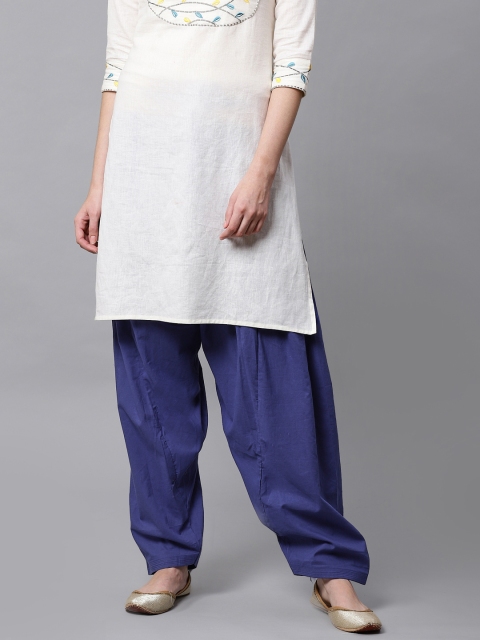 

Kifahari Salwar Women Navy Solid Salwar, Navy blue