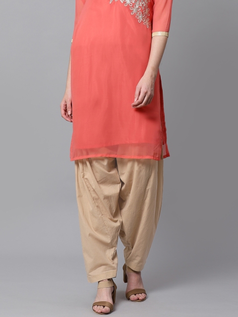 

Kifahari Women Beige Solid Salwar