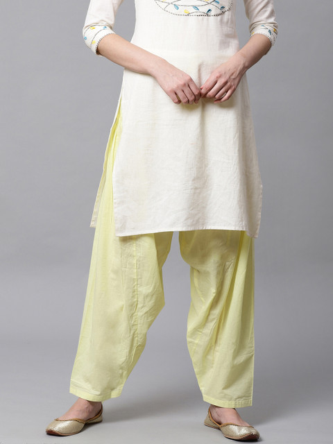 

Kifahari Women Yellow Solid Salwar