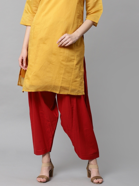 

Kifahari Women Maroon Solid Salwar