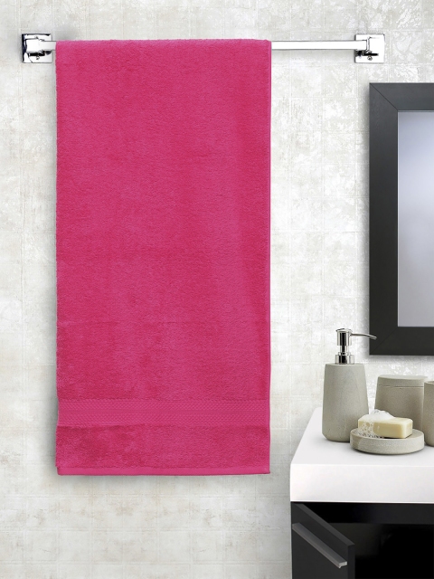 

SPACES Unisex Pink Solid 450 GSM Cotton Bath Towel