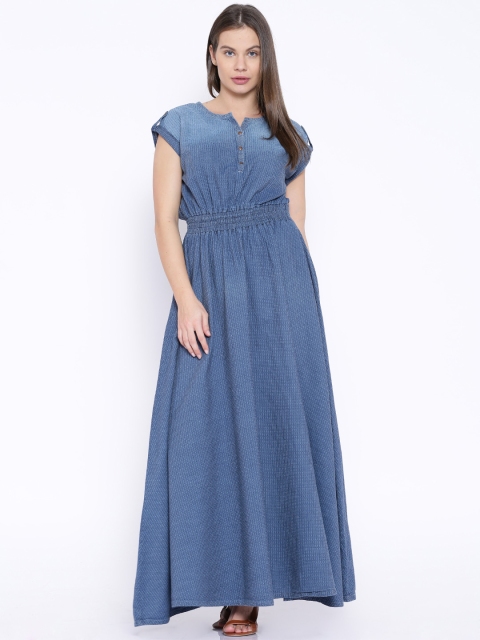 

Tokyo Talkies Blue Denim Maxi Dress