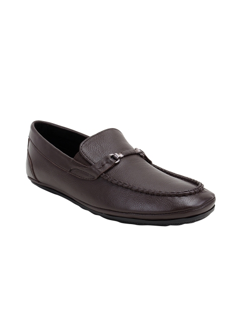 

SCENTRA Men Brown Leather Loafers