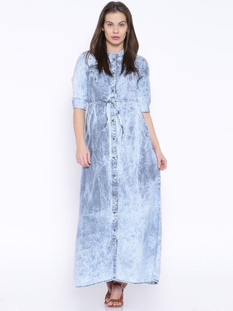 

Tokyo Talkies Blue Denim Maxi Dress