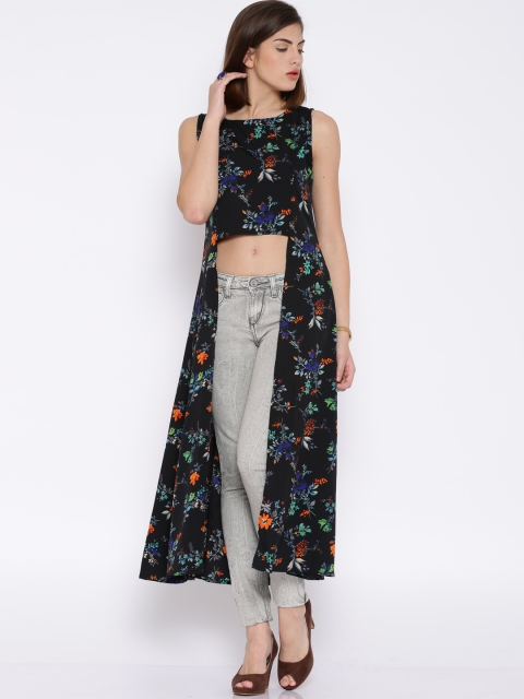 

Tokyo Talkies Black Printed Tunic