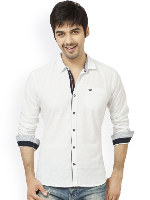 

L.A. SEVEN White Slim Fit Casual Shirt