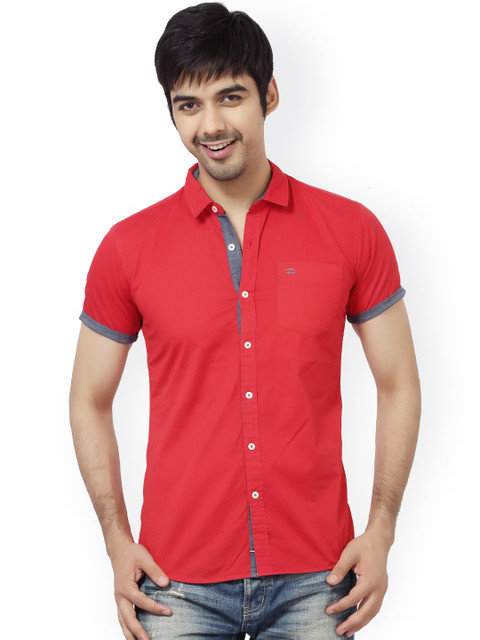 

L.A. SEVEN Red Slim Fit Casual Shirt