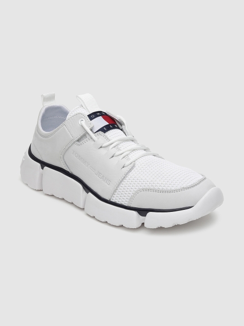 

Tommy Hilfiger Men Off-White Solid Sneakers