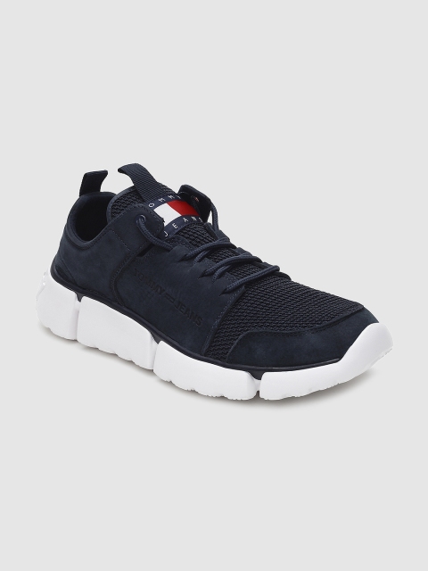 

Tommy Hilfiger Men Navy Blue Woven Design Sneakers