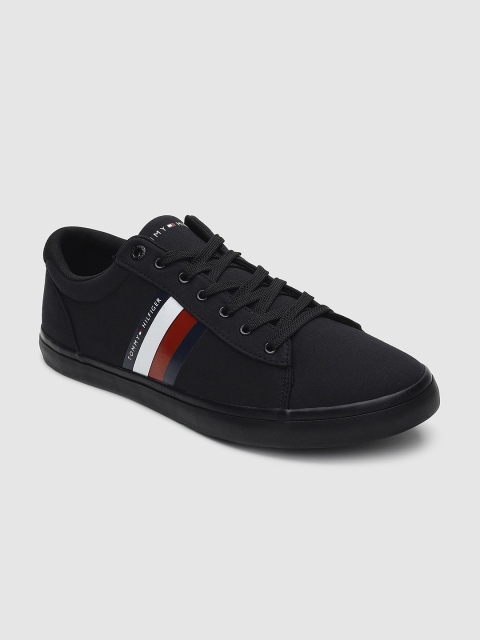 

Tommy Hilfiger Men Black Solid Sneakers