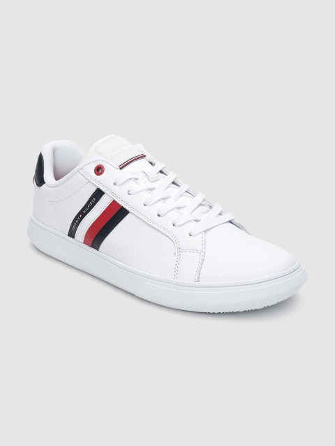 

Tommy Hilfiger Men White Leather Sneakers