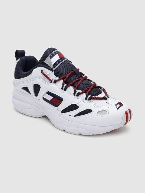 

Tommy Hilfiger Men White Solid Leather Sneakers