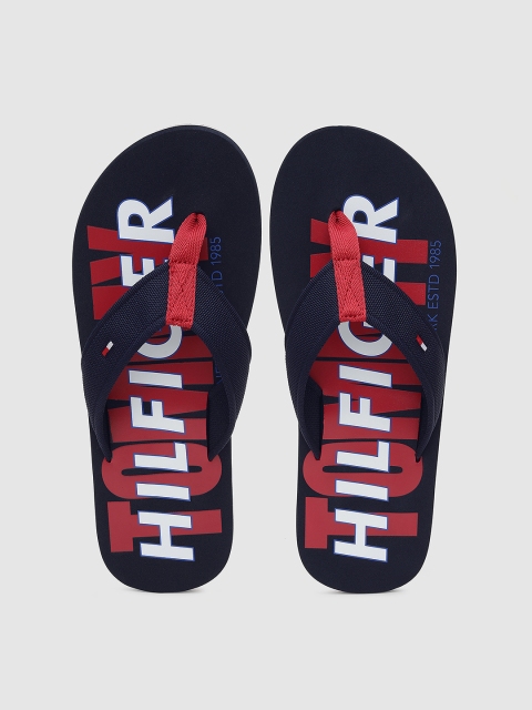 

Tommy Hilfiger Men Navy Blue Printed Thong Flip-Flops