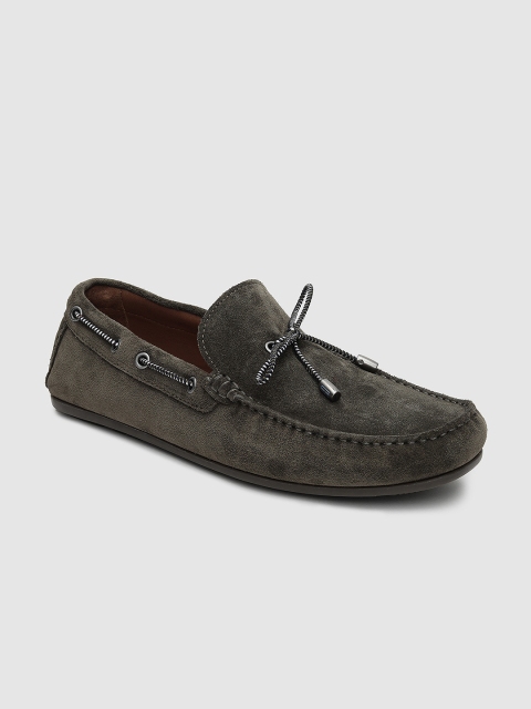 

Tommy Hilfiger Men Green Suede Boat Shoes