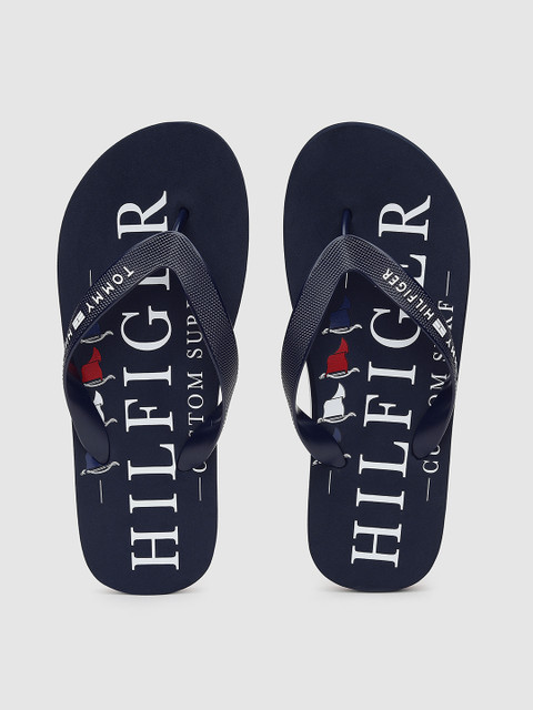 

Tommy Hilfiger Men Navy Blue Printed Thong Flip-Flops
