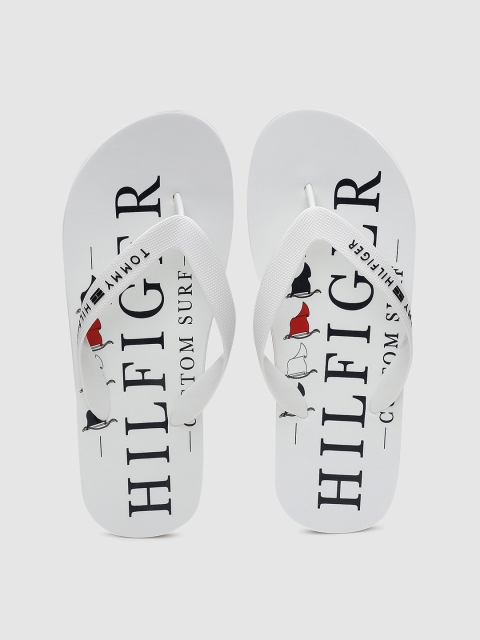 

Tommy Hilfiger Men White Printed Thong Flip-Flops