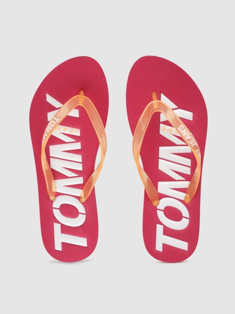 

Tommy Hilfiger Women Orange & Pink Printed Thong Flip-Flops