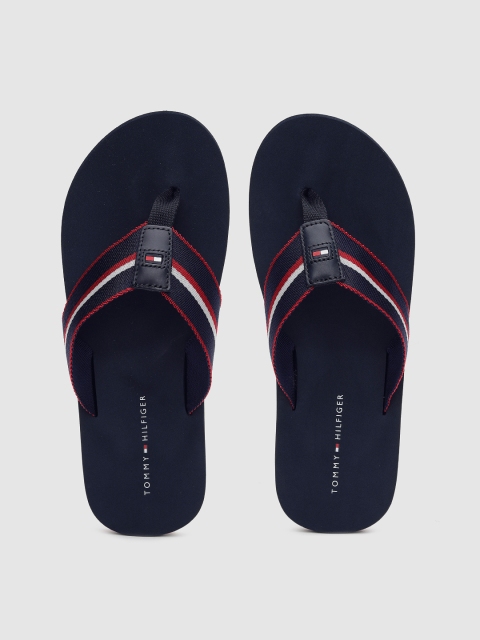

Tommy Hilfiger Men Navy Blue Solid Thong Flip-Flops