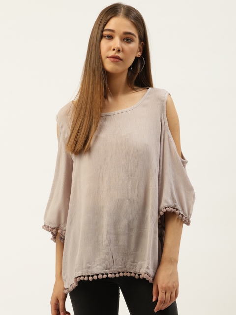 

An Episode Women Grey Solid Top