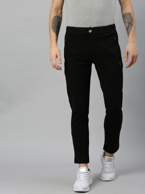 

French Connection Men Black Solid Slim Fit Track Pants