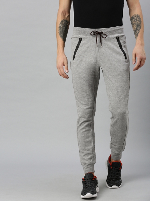 

French Connection Men Grey Melange Solid Joggers