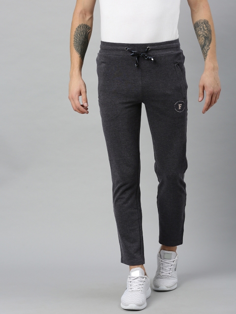 

French Connection Men Charcoal Grey Slim Fit Solid Track Pants
