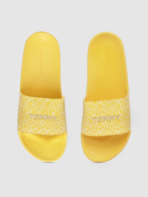 

Tommy Hilfiger Women Yellow Printed Sliders