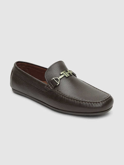 

Tommy Hilfiger Men Brown Leather Loafers