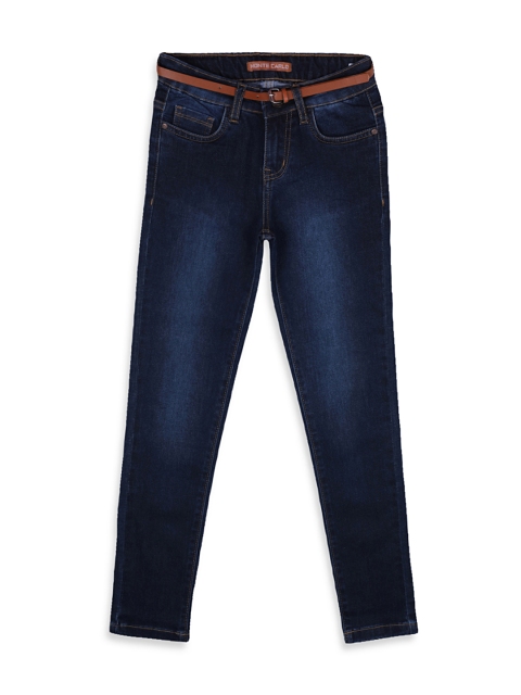 

Monte Carlo Girls Navy Blue Regular Fit Mid-Rise Clean Look Stretchable Jeans