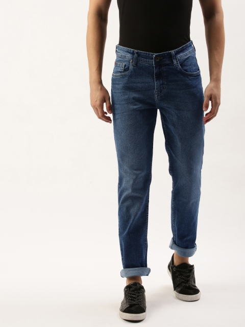 

Lee Cooper Men Blue Straight Fit Mid-Rise Clean Look Stretchable Jeans