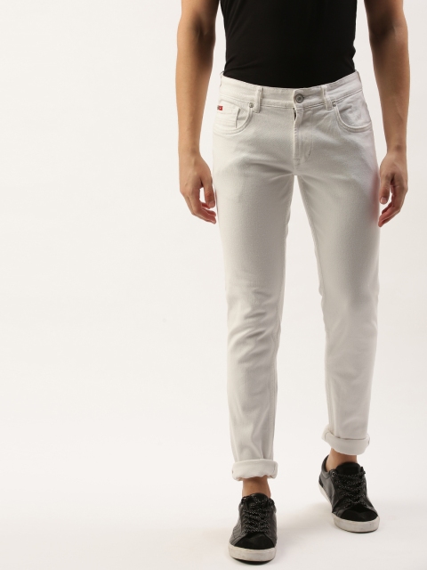 

Lee Cooper Men Off-White Norris Slim Fit Low-Rise Clean Look Jeans
