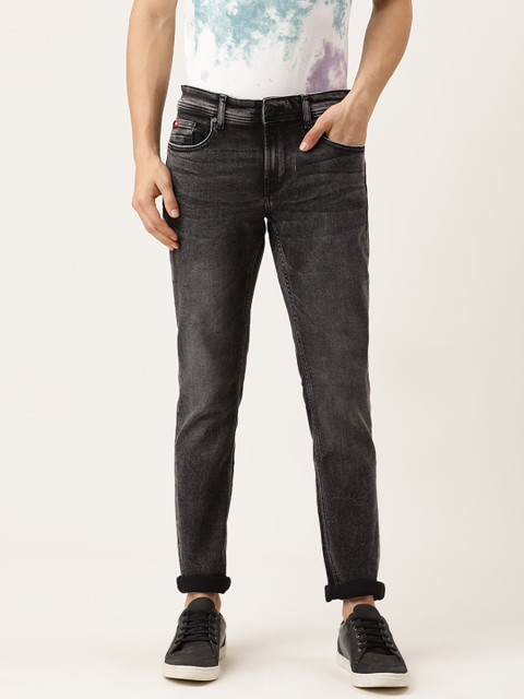 

Lee Cooper Men Black Skinny Fit Mid-Rise Clean Look Stretchable Jeans