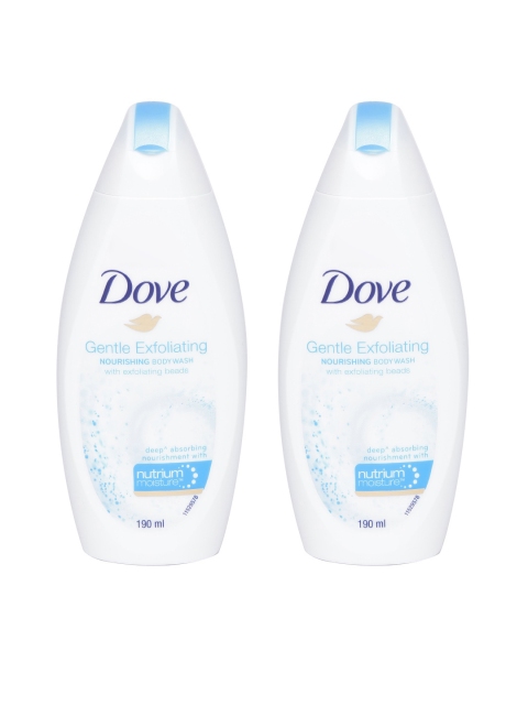 

Dove Set Of 2 Gentle Exfoliating Nourishing Body Wash, White