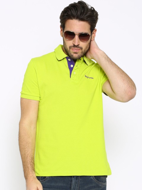 

Being Human Clothing Lime Green Polo T-shirt
