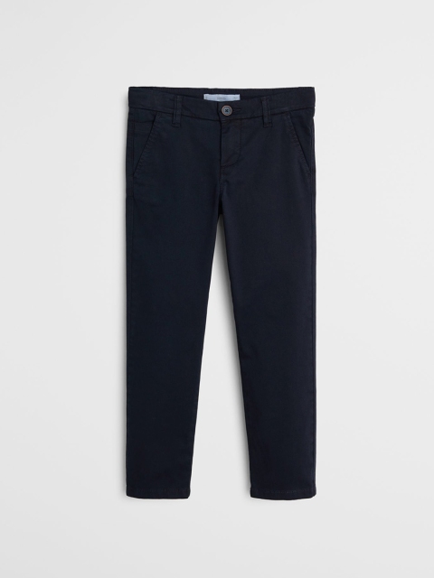 

Mango Kids Boys Navy Blue Regular Fit Solid Chinos
