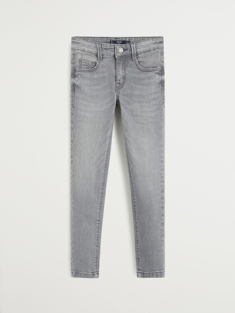 

Mango Kids Boys Grey Slim Fit Mid-Rise Clean Look Stretchable Jeans