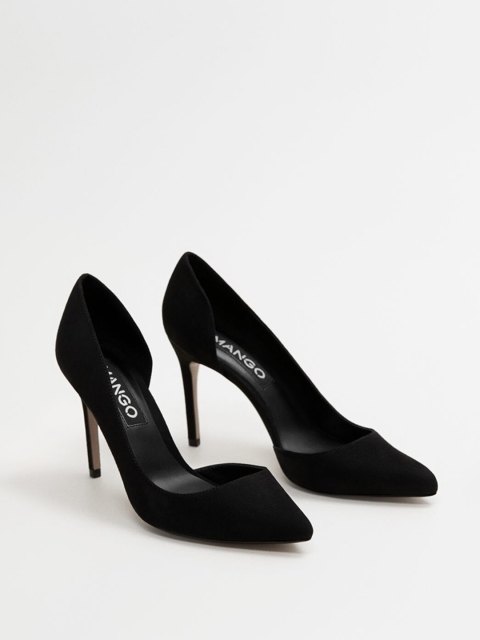 

MANGO Women Black Solid Pumps