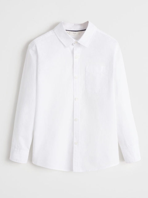 

Mango Kids Boys White Regular Fit Solid Casual Shirt