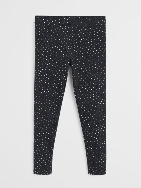

Mango Kids Girls Black & White Polka Dot Printed Leggings