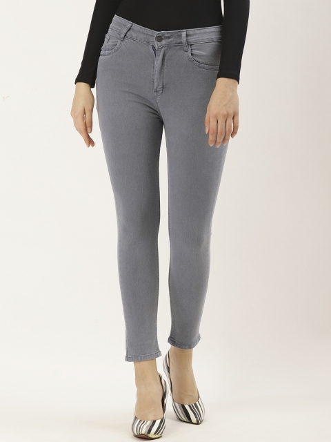 

urSense Women Grey Slim Fit High-Rise Clean Look Stretchable Jeans