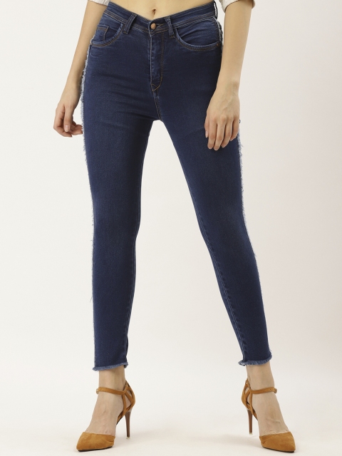 

urSense Women Navy Blue Slim Fit Mid-Rise Clean Look Stretchable Jeans