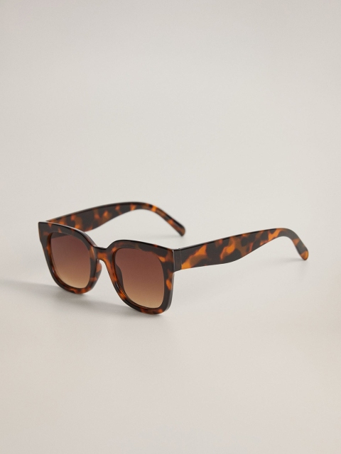 

MANGO Women Printed Square Sunglasses, Brown
