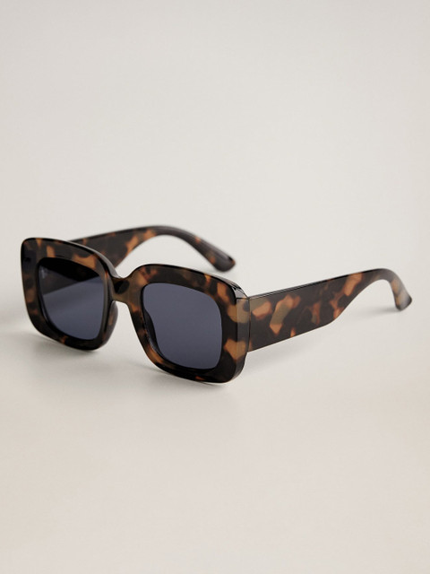 

MANGO Women Printed Square Sunglasses 67062883, Grey