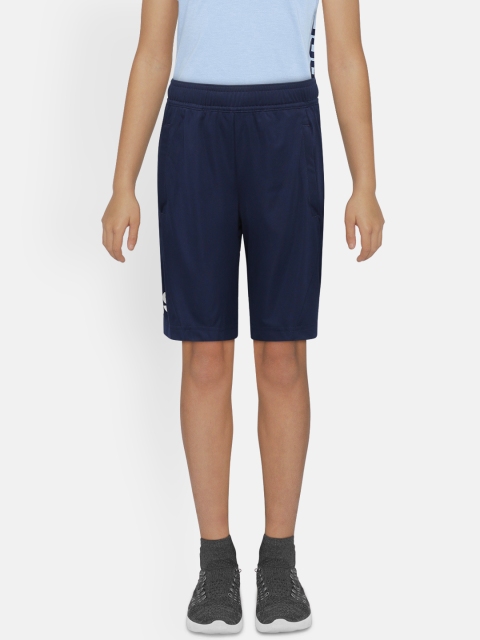 

ADIDAS Boys Navy Blue Solid Equipment Knit Training Shorts