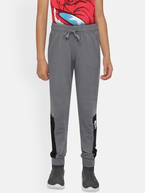 

ADIDAS Boys Charcoal Grey & Black Branded Joggers