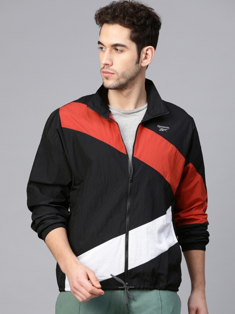 

Reebok Unisex Black & White Colourblocked Heritage Run Track Jacket