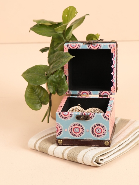 

Chumbak Blue & Pink Printed Vintage Bicylce Storage Box