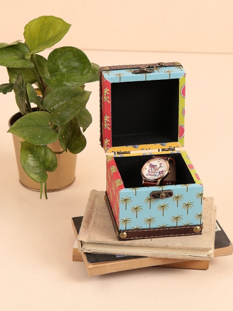 

Chumbak Blue & Pink Printed Storage Box